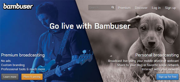 Bambuser, plataforma para transmitir en streaming ya sea por el smartphone o por el ordenador